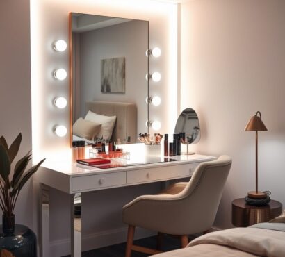 Sypialnia z toaletką: jak urządzić funkcjonalny i stylowy kącik pielęgnacyjny z odpowiednim oświetleniem img-responsive